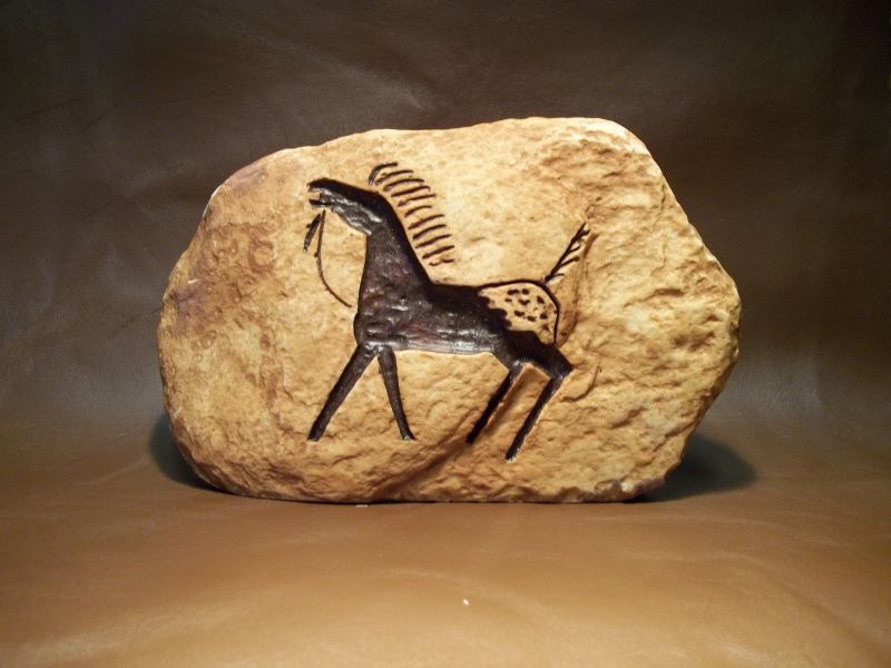 Stone horse cast